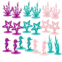 6Pcs Little Theme Decorations Felt Coral Table Ornament Under the Sea Birthday Supplies Baby Shower