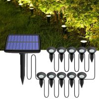 10 in 1 Solar Light RGB Lights Outdoors Waterproof Solar Lawn Lamps Solar Power Light For Garden Path Pool Decoration