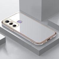 เคสมือถือชุบโลหะหรูหราสำหรับ Infinix TPU อ่อนนุ่มเงางามเล่น NFC Hot 11S ฝาหลังสี่เหลี่ยมกันกระแทก