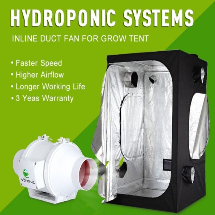 vtronic-w100-01-พัดลมระบายอากาศ-inline-duct-fan-4-เสียงเงียบ-25db-เหมาะสำหรับใช้งานในบ้านหรือเต้นท์ปลูก
