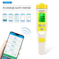เครื่องวัดค่า PH จอภาพออนไลน์ที่รองรับบลูทูธเครื่องทดสอบคุณภาพน้ำดื่ม APP Control 0.01ความแม่นยำสูงสำหรับพิพิธภัณฑ์สัตว์น้ำ Pools