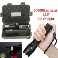 ไฟฉายแรงสูง ชาร์จไฟได้ Flashlight Rechargeable เทอร์โบไลท์ T6 (Box Set) ไฟฉาย แรงสูง ซูมได้ แถมอุปกรณ์ครบชุด ไฟฉายแรงสูง ของแท้ ไฟฉายแรงสูงพกพา