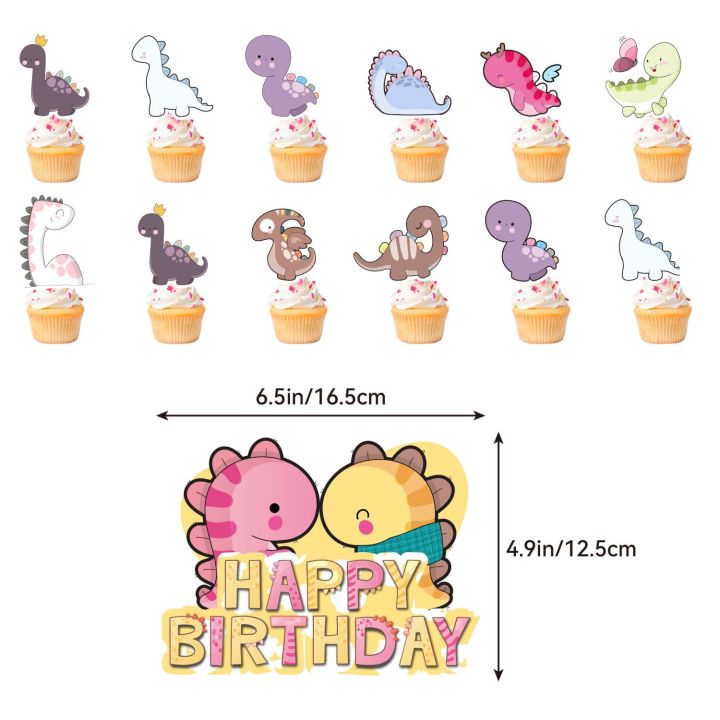 dinosaur-theme-kids-birthday-party-decorations-banner-cake-topper-balloons-set-supplies