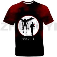 3D Japane Anime Death Note T-shirt Summer Shinigami Ryuk Teens L Lawliet Streetwear Men Harajuku Oversized Tshirt Kids Top Tee