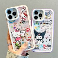 เคสลายการ์ตูน Hello Kitty Kuromi เคสโทรศัพท์น่ารักสำหรับ iPhone 14ProMax 14Pro 14 14 14Plus เคสโทรศัพท์แบบแข็งกันกระแทกสำหรับ iPhone 13ProMax 13Pro 13ครอบคลุมเคสโทรศัพท์สำหรับ Apple 12ProMax 12Pro 12 11 Hell.kitty เคสห่อหุ้ม