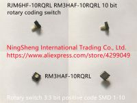 Original new 100 import DIP RJM6HF-10RQRL RM3HAF-10RQRL 10 bit rotary coding switch 3:3 bit positive code SMD 1-10