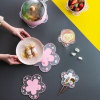 【CW】 1PC Cartoon Coaster Silicone Thermal Insulation Non Practical Bowl Small Plate