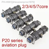 1set aviation plug socket round connector P20 series 2.3.4.5.7core diameter 20MM aviation plug