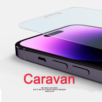 2# (2 in 1) Caravan Crew ฟิล์มกระจกใส ไม่เต็มจอ iPhone 14 13 6 6s 7 8 Plus X XS MAX XR 11 PRO MAX 12MINI film ฟิล์มกันเสือก