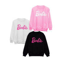 เสื้อกันหนาว พิมพ์ลาย Barbie SWEATER ด้านหน้า พรีเมี่ยม สําหรับผู้หญิง และผู้ชาย