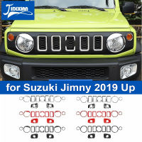 รถด้านหน้าใส่ Grille ไฟหน้าไฟเลี้ยวหมอกโคมไฟตกแต่งสำหรับ Suzuki Jimny 2019 2020 2021 2022 2023 Up