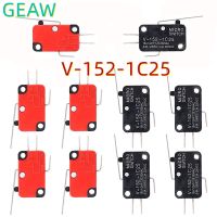 10Pcs V-152-1C25 SPDT 1NO 1NC 3Pin Short Straight Hinge Lever Limit Micro Switch Door Arcade Push Button Switch Micro Switch