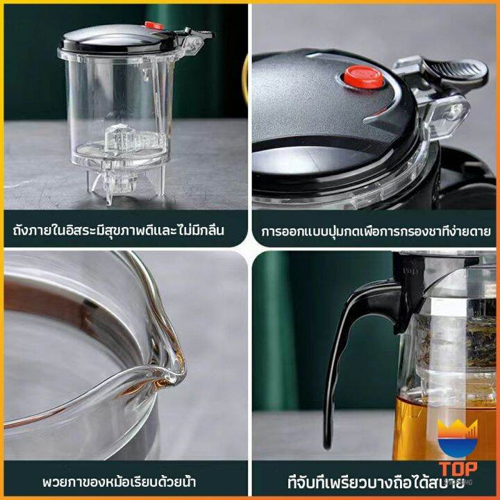 top-กาน้ำชา-ง่ายต่อการพกพา-กาต้มน้ำเย็น-ปริมาตร-500ml-900-ml-glass-teapot