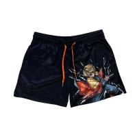 【hot】 Anime Demon Slayer Shorts Classic Gym Basketball Workout Mesh Zenitsu Print