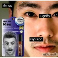 ?สินค้าขายดี? [2 หลอด] MEN ROLL ON เรียลแฮร์ เมน โรลออน ปลูกผม ไรผม คิ้ว หนวด เครา จอน ปริมาณ 10 ML.