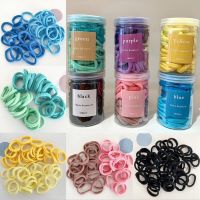 【Ready Stock】 ☊✐ C18 50 Pcs Simple Hair Tie Color Hairband High Elastic Candy Color Rubber Band Female Headgear