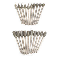 20Pcs Dremel อุปกรณ์เสริมหัวเจียรเพชร Mini เจาะ Burrs Bit Set สำหรับ Dremel โรตารี่เครื่องมือบดอุปกรณ์เสริม3Mm Shank