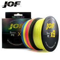 JOF สายตกปลา Multifilament นุ่ม9/12 Strands ถัก500M 300M 100M 0.8 #-6.0 # สายตกปลา Pe 9-41.8Kg