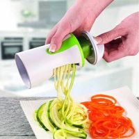 เครื่องตัดผักผลไม้สลัด Zucchini แบบพกพา Heavy Duty Spiralizer