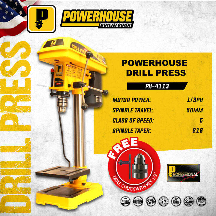 POWERHOUSE Industrial Bench Drill Press Machine 13mm 13HP Pure Copper