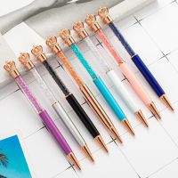 1 Piece Creative Multicolor Crown Metal Rotate Ballpoint Pen Stationery Pens