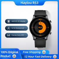 HAYLOU สมาร์ทวอทช์ RS3สมาร์ทวอท์ช LS04กันน้ำ,5ATM GPS 5ATM AMOLED หน้าจอ14โหมดกีฬาสำหรับ Android IOS