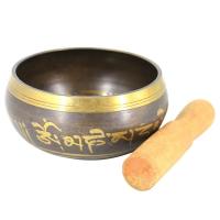 Bowl Singing Tibetan Bowls Sound Yoga Meditation Chakrazen Brass Bell Crystalhimalayan Antiquechanting Nepalesemetalring Bow