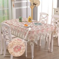 Light Luxury New Lace Embroidery Table Cloth High Quality Lace Tablecloth for Wedding Banquet Dining Room Table Decor Furniture Dust Cover