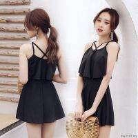 Swimsuit feminine Korean version高档韩国游泳衣女遮肚显瘦2020性感连体保守学生大码泳装cfgh