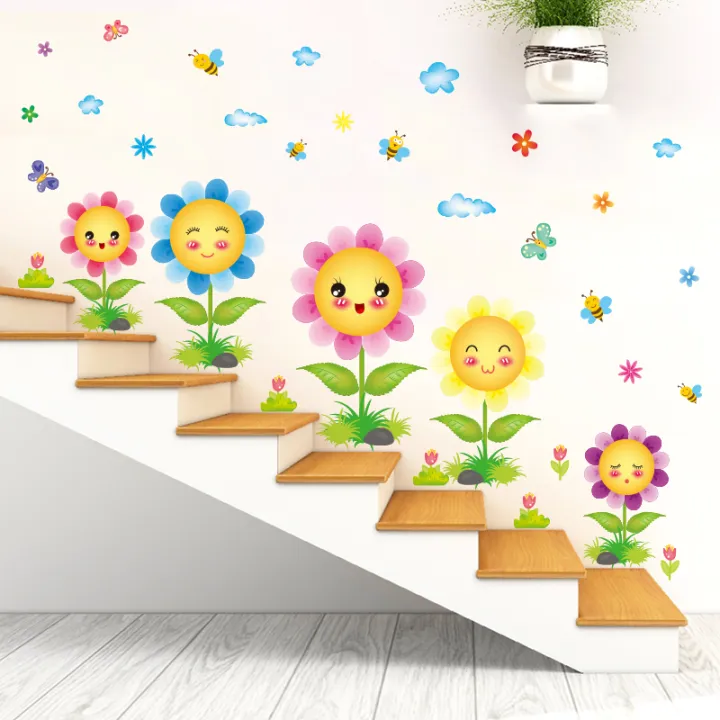 Wall Stickers Step Stickers Kindergarten Corridor Stairs Stickers