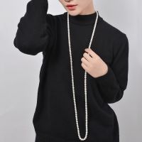 NYMPH Long Pearl Necklace Natural Freshwater Pearl Jewlery Sweater Chain 6-7MM Near Round for wedding Gril X402
