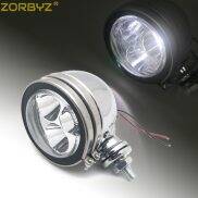 ZORBYZ Đèn Pha Xe Máy Bằng Kim Loại Mạ Crôm Retro LED Đi Qua Đèn Sương Mù