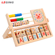 Lzginger toán học mầm non đồ chơi học tập khung gỗ Bàn tính với nhiều màu