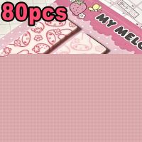 ✗ 80 Pieces Ins Kawaii Sanrio My Melody Hello Kitty Little Twin Stars Anime Figure Sticker Index Sticky Note Account Repeat Gift