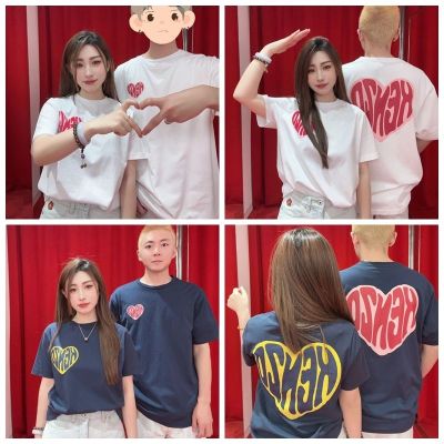 KENZOˉ 23 Tanabata KENZ Short-Sleeved Love T-Shirt Pattern Casual Printing Men And Women Couple Models Loose Fashion Round Neck Trend