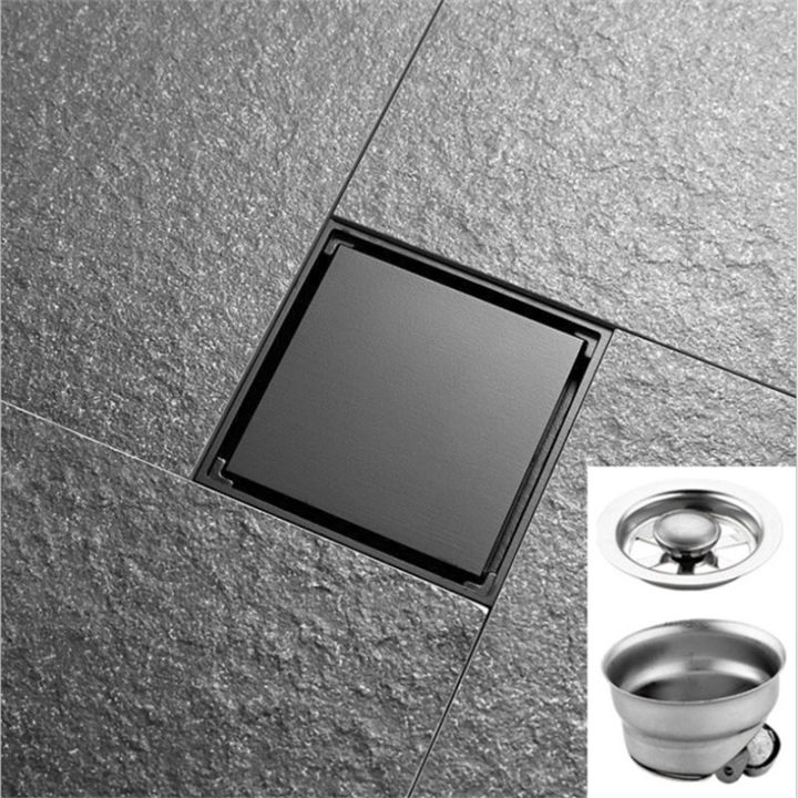 X Cm Square Floor Drain Stainless Steel Invisible Tile Insert Floor Drains For Balcony