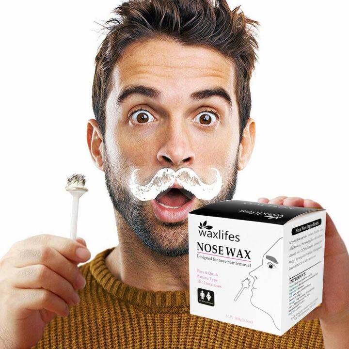 Men's Nose Hair Removal Wax Beads Kit Nasal Ear Hairs Painless Effectiv