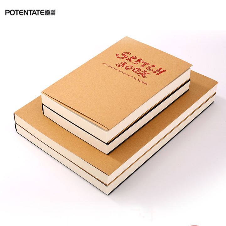 potentate-a4a5-sketch-book-notepad-สำหรับ-travel-diary-notebook-120แผ่น-vintage-sketch-book-drawing-อุปกรณ์โรงเรียน-notebook