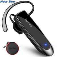 New Bee Headset Bluetooth V5.0 Wireless Headphones Hands-free Earphones 24H Talk Time Earpiece with CVC6.0 Noise Cancelling Mic