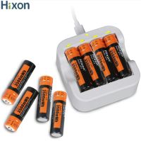 ljmu15 Hixon--4pc 3500mWh 1.5V AA Li-ion Rechargeable Battery 4 slot charger For Mouse Battery Replacement