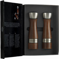 COLE &amp; MASON Oldbury Wood Salt and Pepper Grinder Set - Wooden Mills Include Gift Box, Gourmet Precision Mechanisms and Premium Sea Salt &amp; Peppercorns, Brown