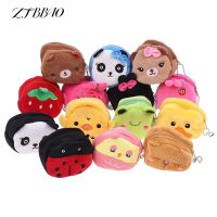 1PCS Cartoon Cute Zipper Plush Three dimensional Coin Purse Pouch Purse Earphone Bag Wallet Bag Key Holder Women Coin Purse