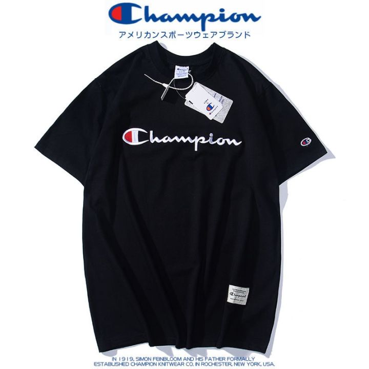 พร้อมส่ง-champion-เสื้อยืด-เสื้อเชิ้ต-ผ้าฝ้ายแท้-เย็บปักถักร้อย