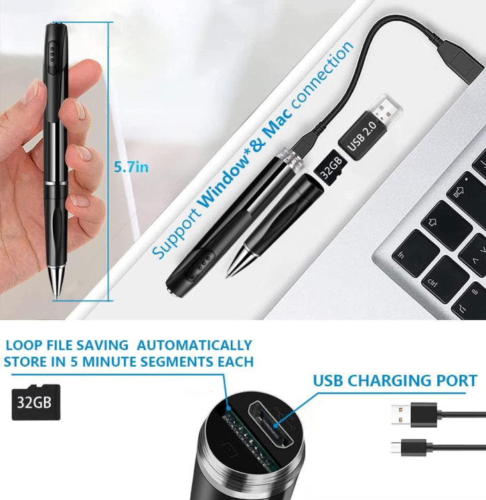 abyyloe-spy-camera-hidden-camera-with-32g-sd-card-mini-spy-camera-with-1080p-spy-pen-for-taking-pictures-mini-camera-for-home-security-or-classroom-study-black
