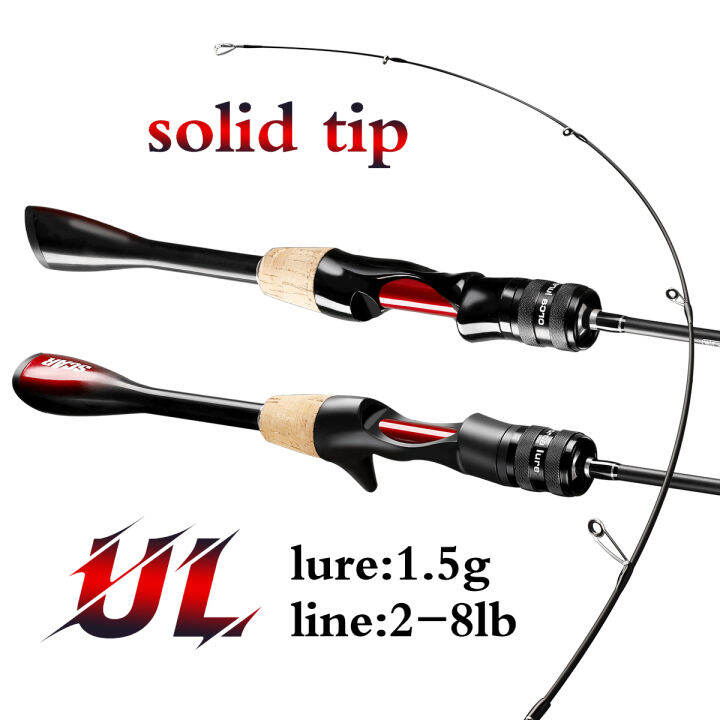 【NYA】1.5M/1.68M/1.8M UL ultra-light Solid Tip Bait Casting/Spinning ...