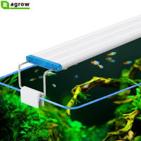 Aquarium LED Light Super Slim Fish Tank Aquatic Plant landscape Grow Lighting Bright Clip Lamp Blue White 18-71cm for Fish Tank