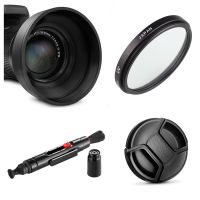 ♨♠ limitX UV Filter Lens Hood Lens Cap Cleaning Pen for Sony HX400V HX350 HX300 H400 Digital Camera