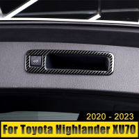 มือจับด้านท้ายรถทำจากสเตนเลสสติกเกอร์ตกแต่งฝาครอบสำหรับ Toyota Highlander XU70 2020 2021 2022 2023อุปกรณ์เสริมไฮบริด