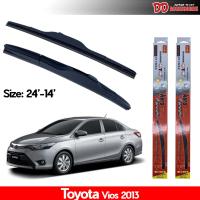 ที่ปัดน้ำฝน ใบปัดน้ำฝน ซิลิโคน ตรงรุ่น Toyota Vios 2013-2016 ไซส์ 24-14 ยี่ห้อ Diamond กล่องแดง