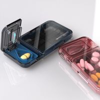 Pill Cutter Portable Medicine Box Pill Tablets Container Waterproof Travel Case Pill Splitter Cuts Pill Cutter  Pillbox Medicine  First Aid Storage